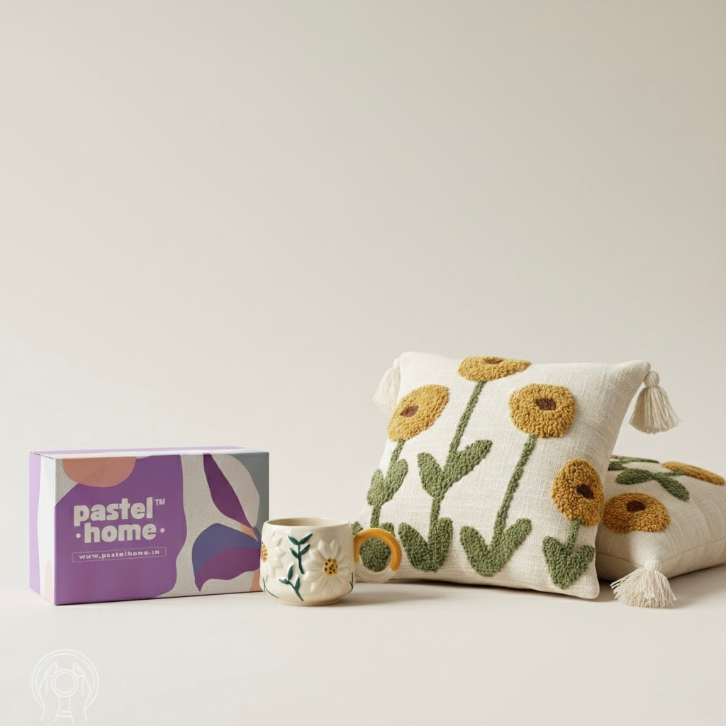 Sunflower combo (Cushion Covers + Mug)