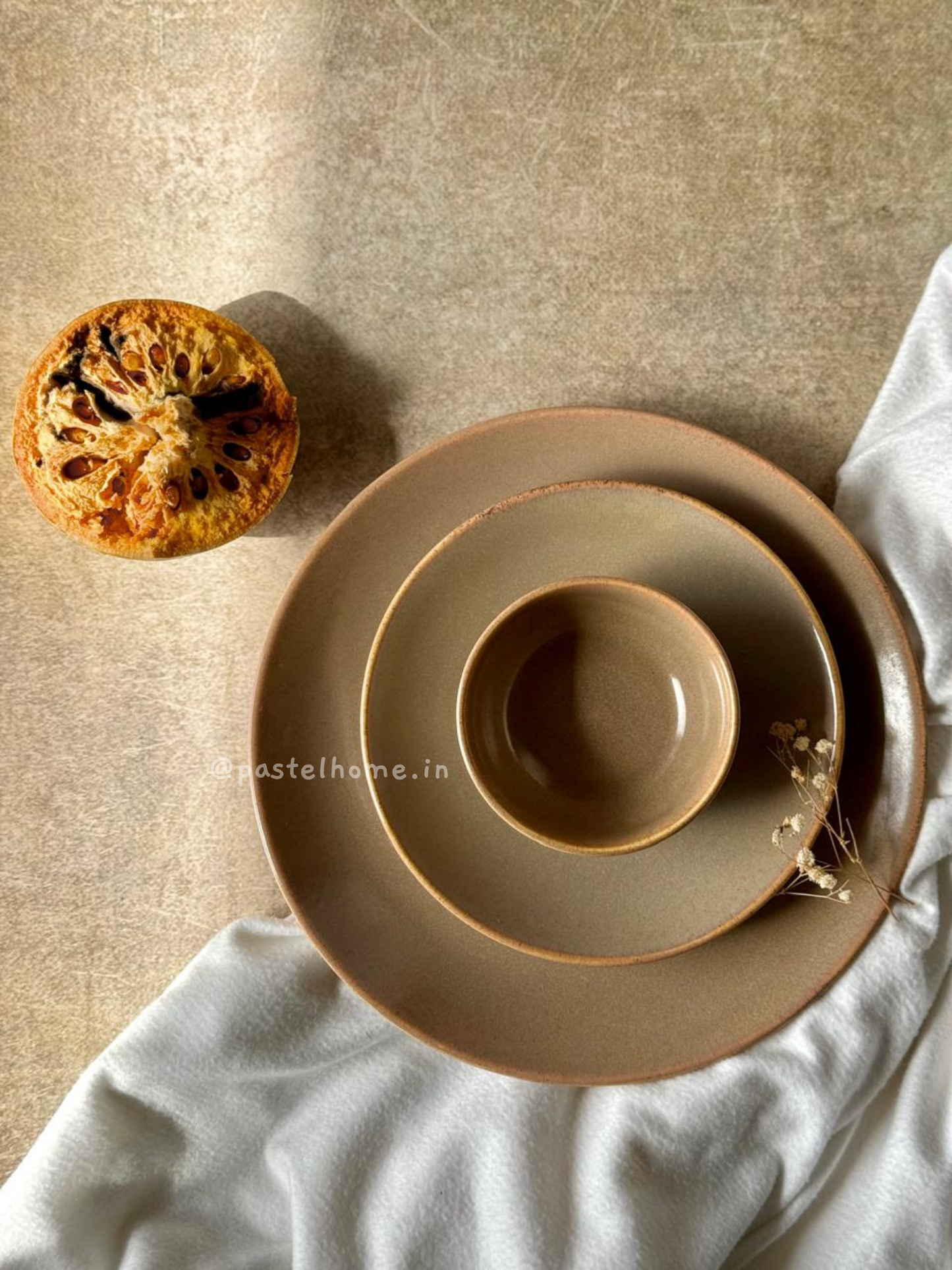 Dinner set - Dark Beige (Set of 3)