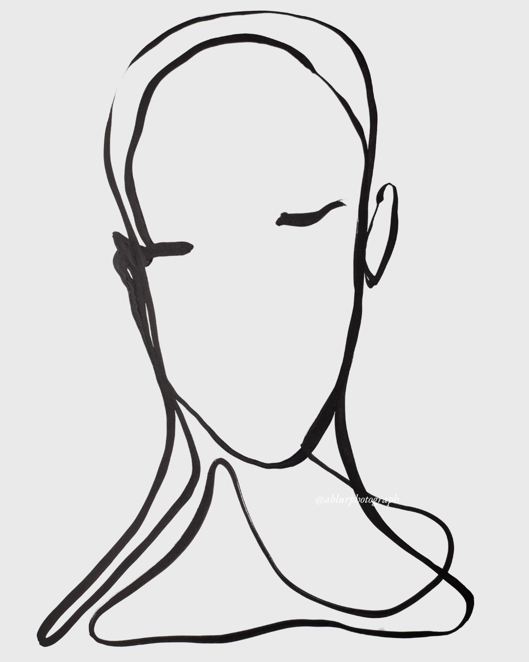 The No Face Series Artwork - Acrylic on Paper "Fury"