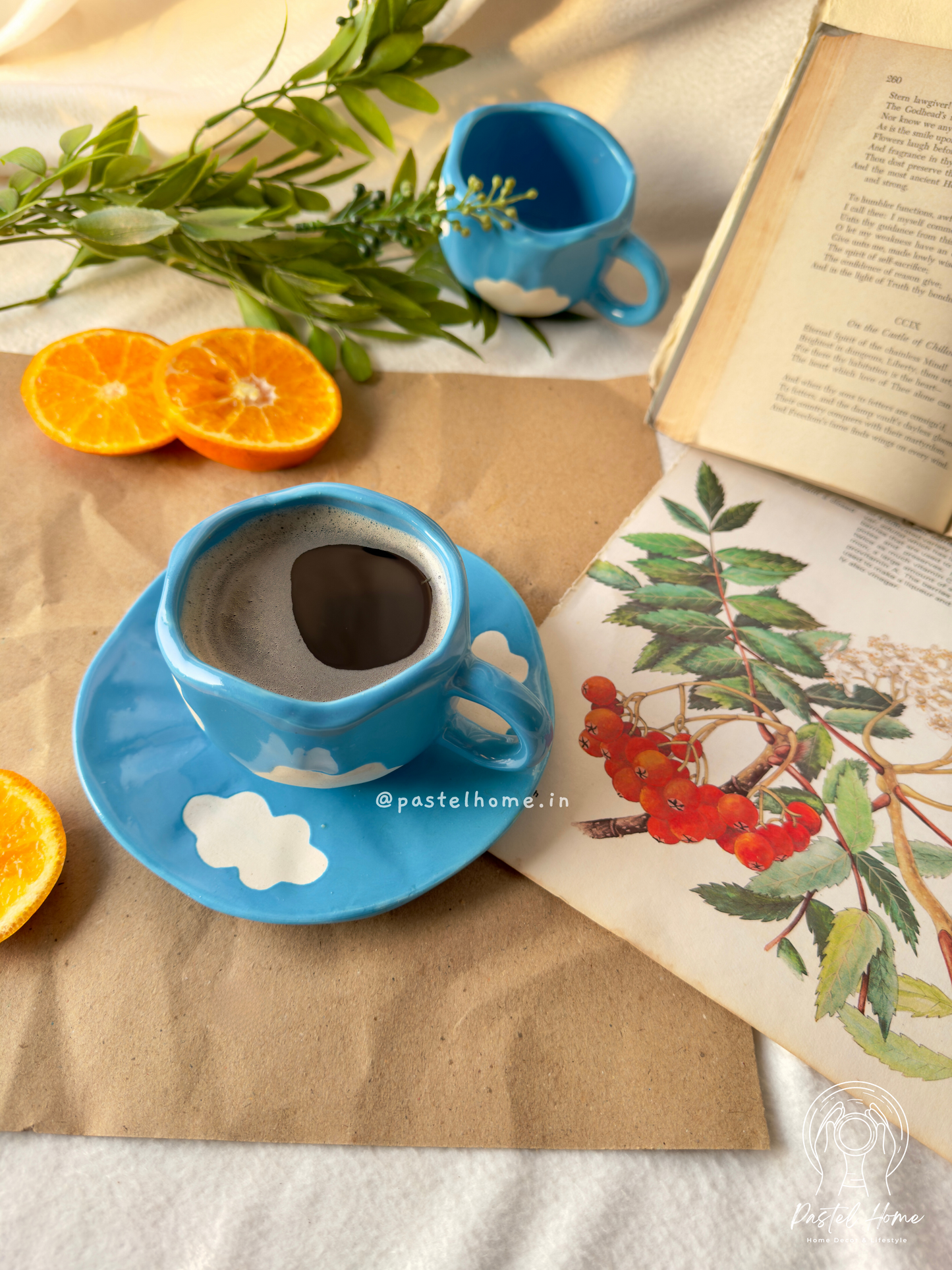Coffee mug and plate