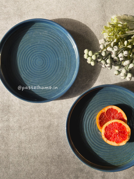 Blue Ceramic Meal/Pizza Plate