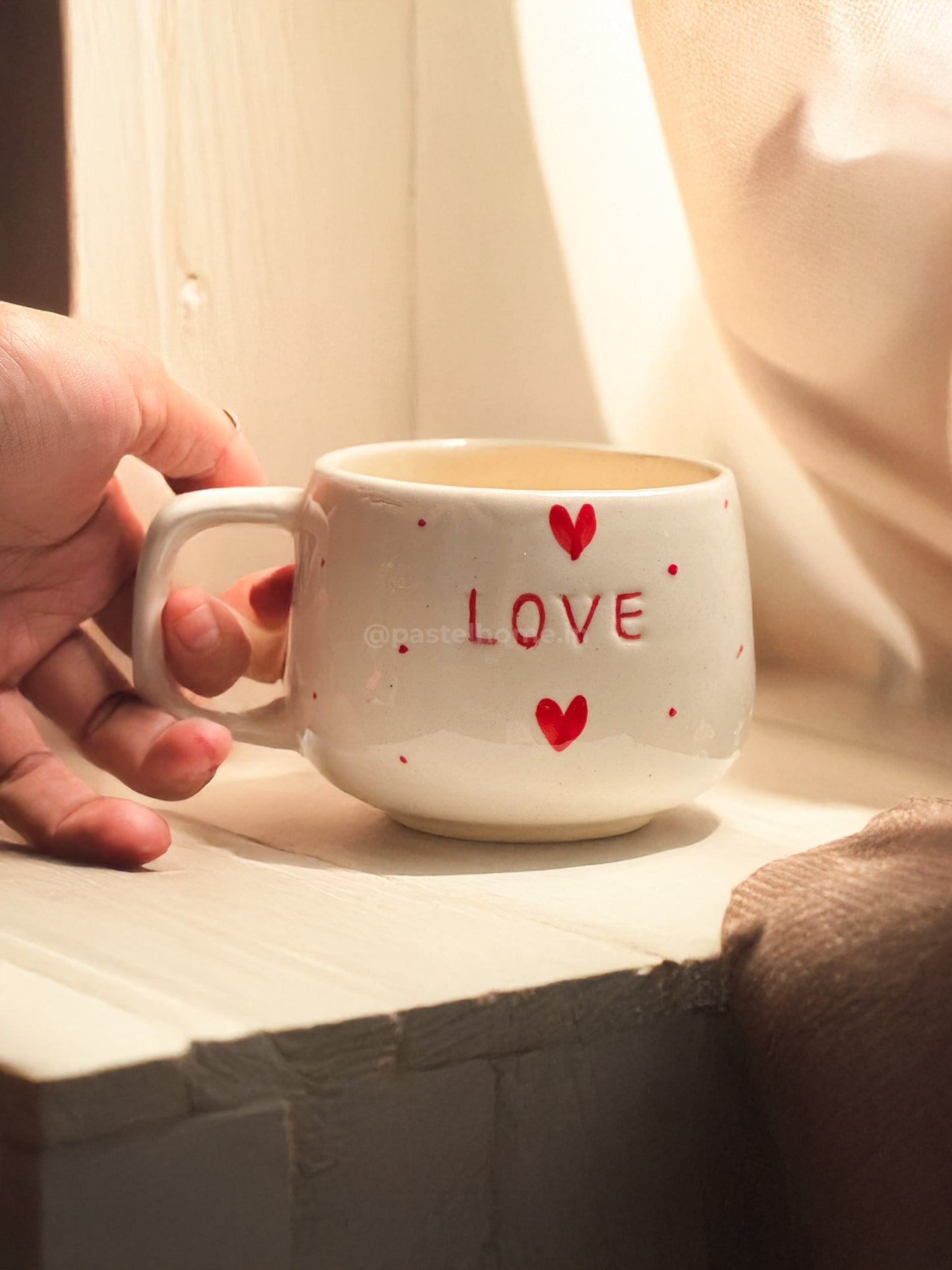 LOVE Letter Hearts Coffee and Tea Mug