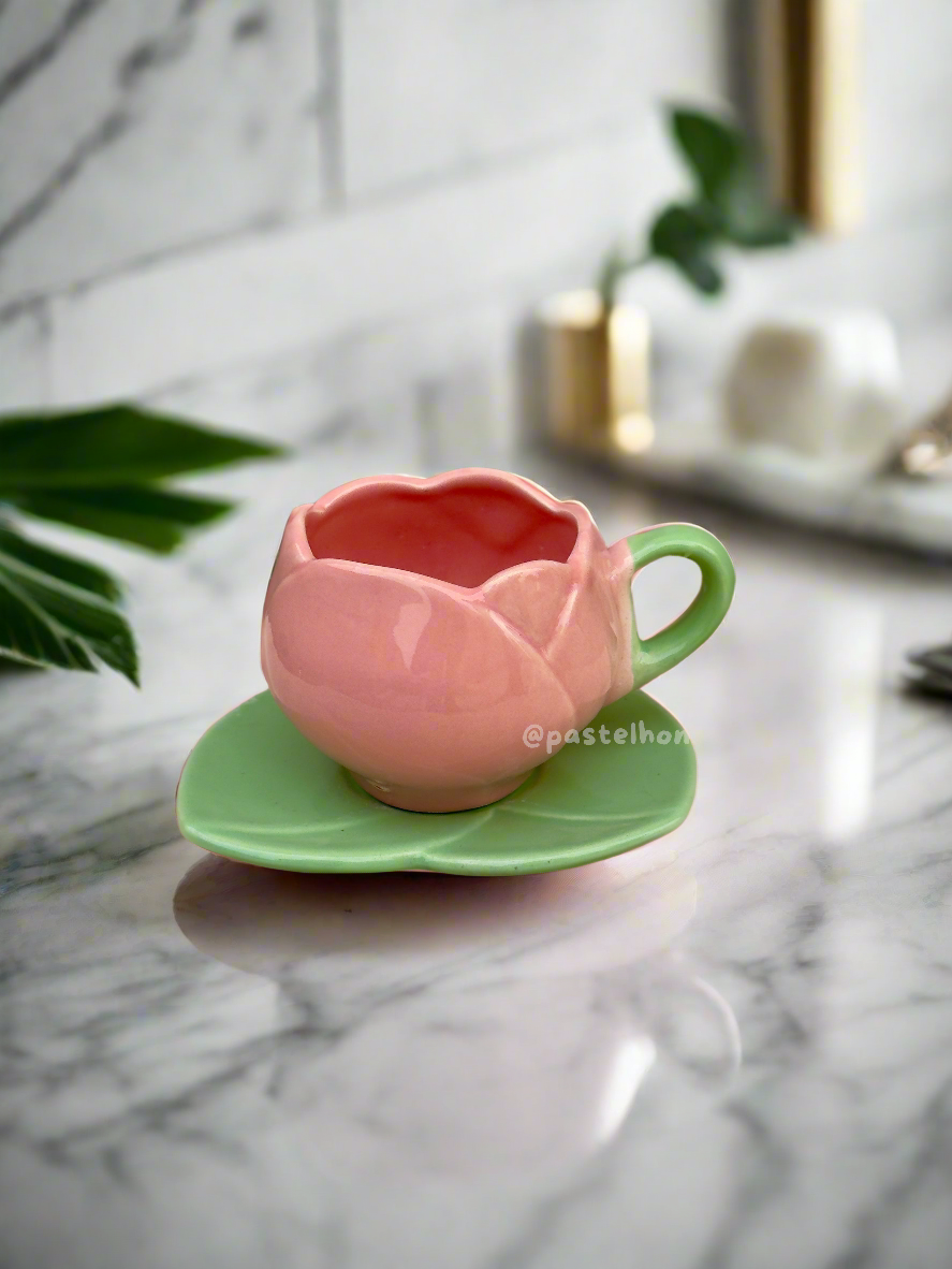 Pink Tulip shape Mug