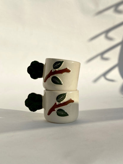 Flower Handle Mug - Green