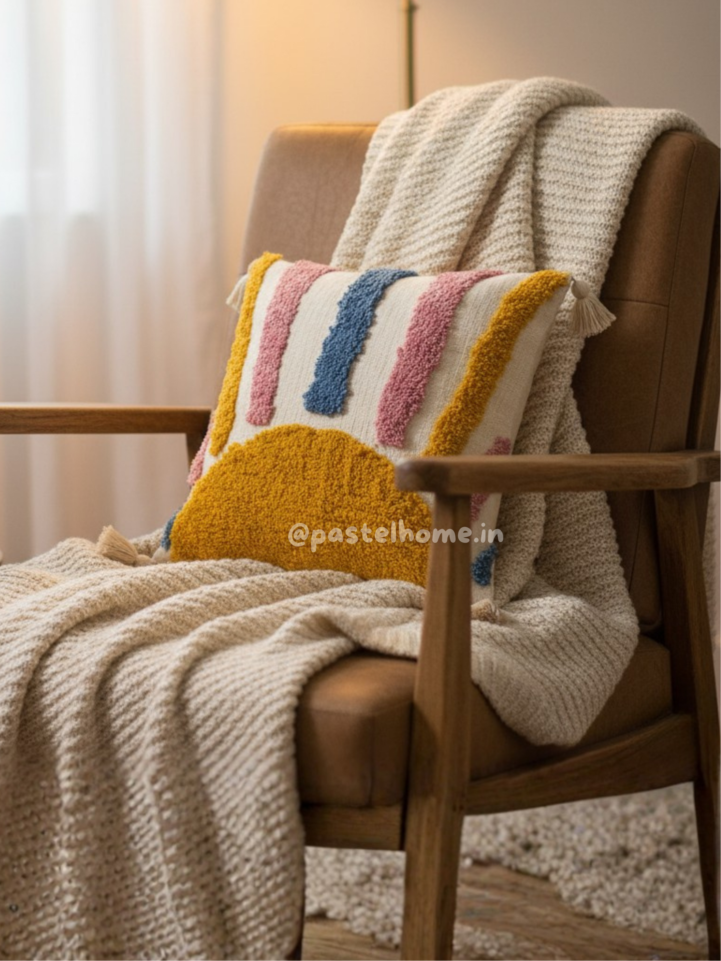 Half Sun Tufted Cushion Cover