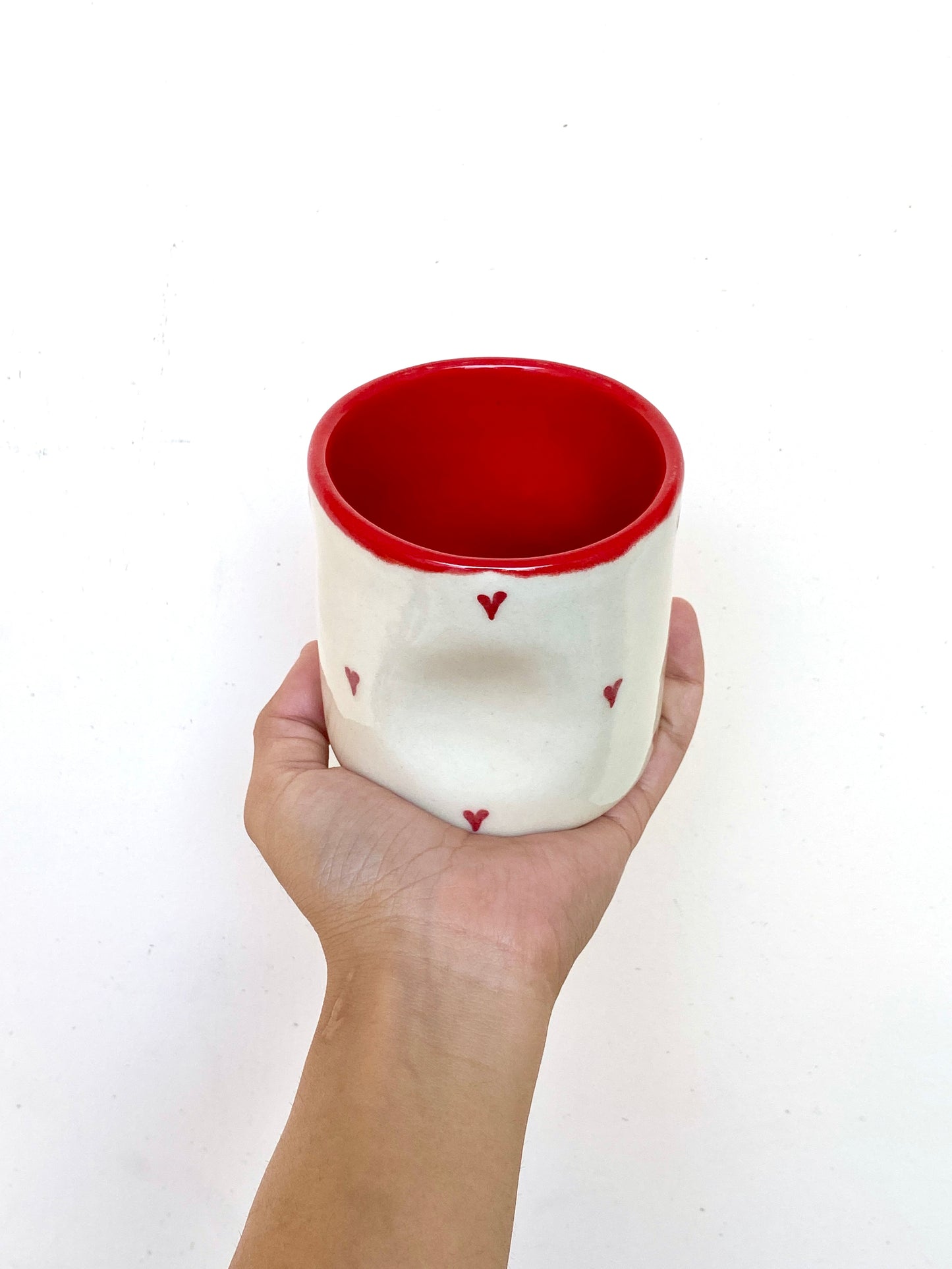 Heart painted Ceramic Glass