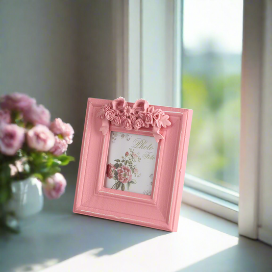 Pastel Pink cottagecore Flora photo frame