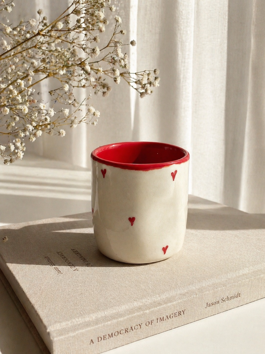 Heart painted Ceramic Glass