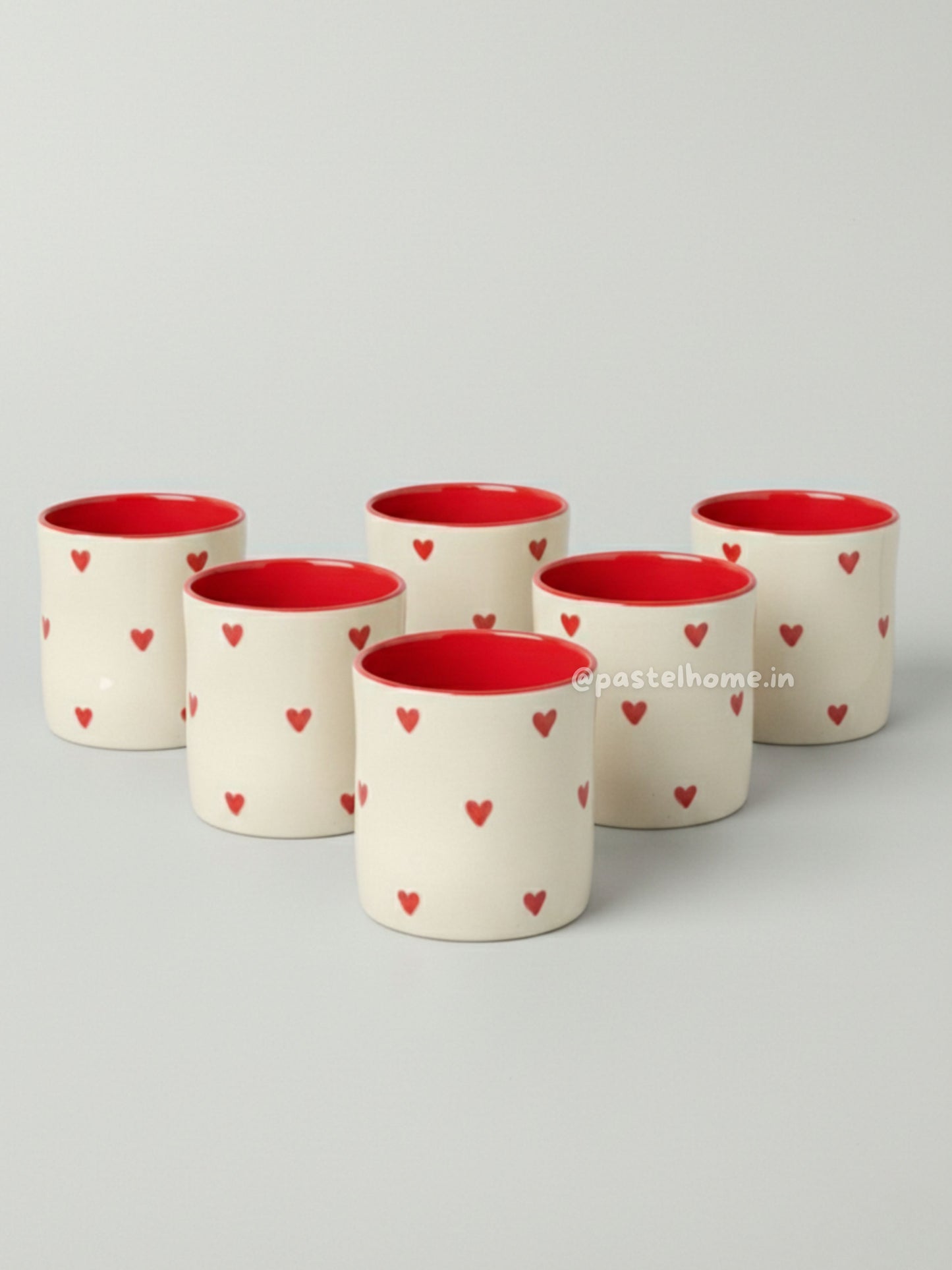 Heart painted Ceramic Glass