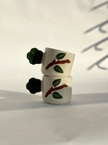 Flower Handle Mug - Green