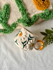 3D Sunflower ceramic Mug