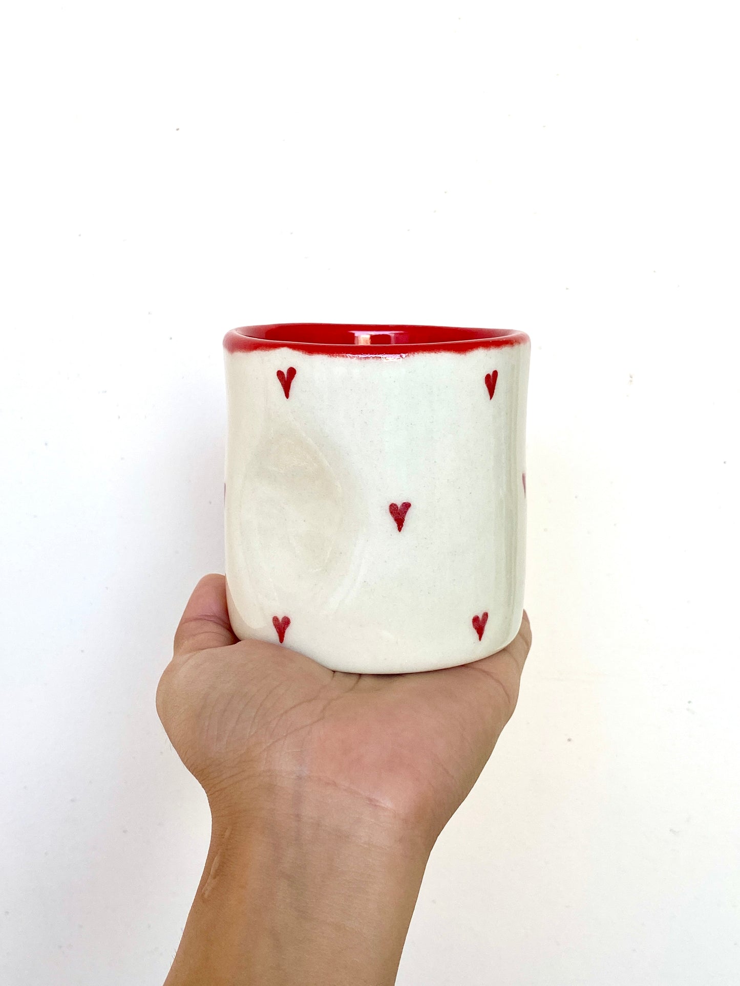 Heart painted Ceramic Glass