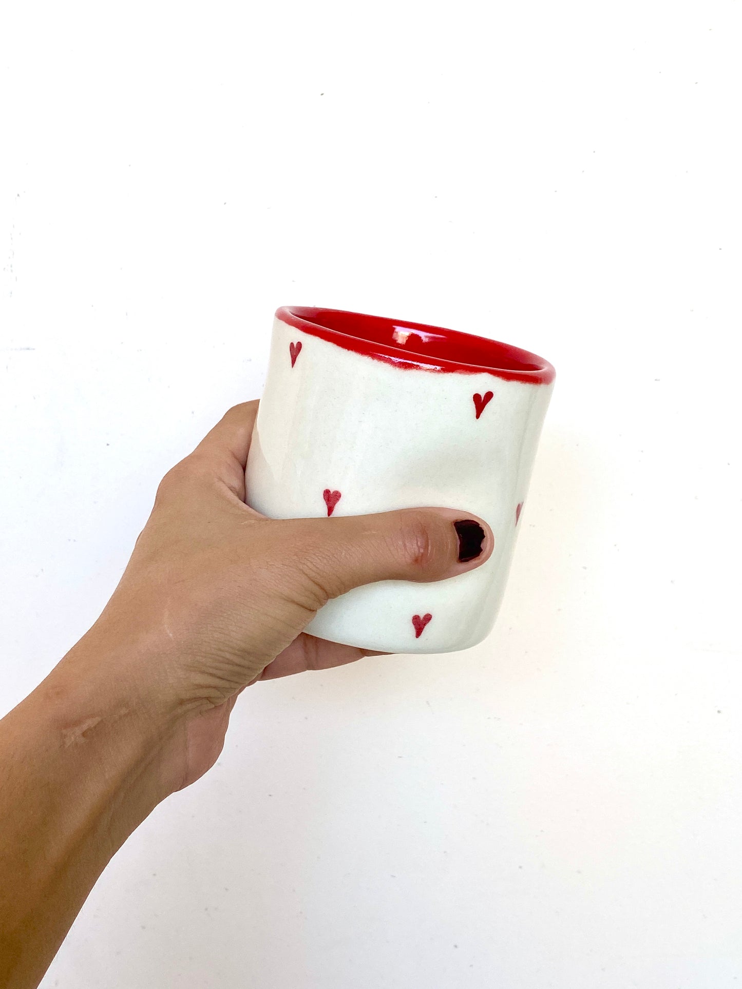 Heart painted Ceramic Glass