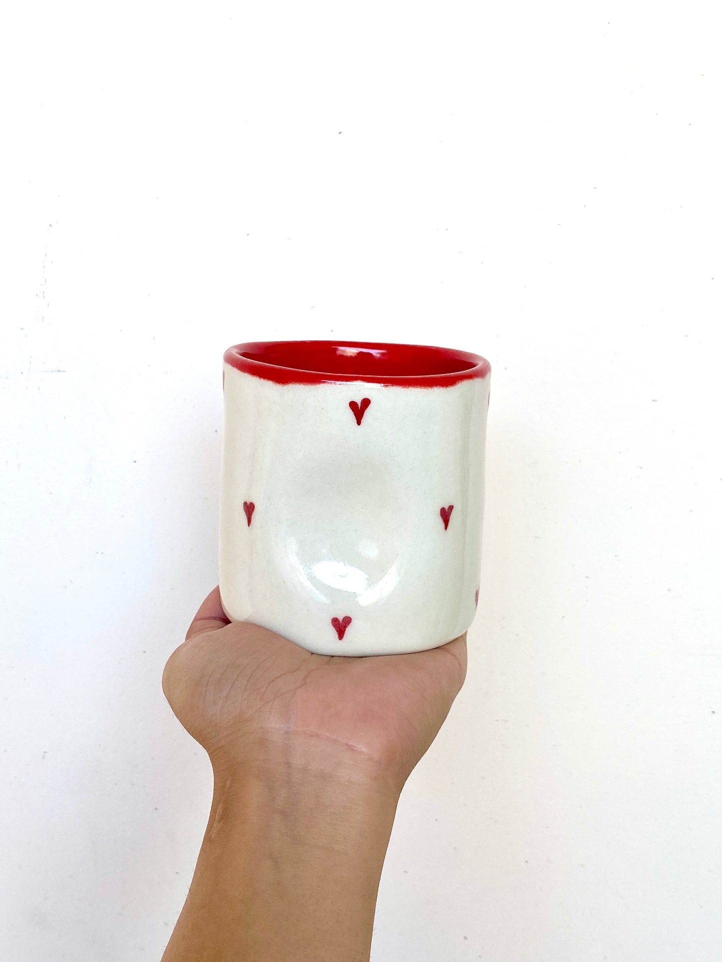 Heart painted Ceramic Glass