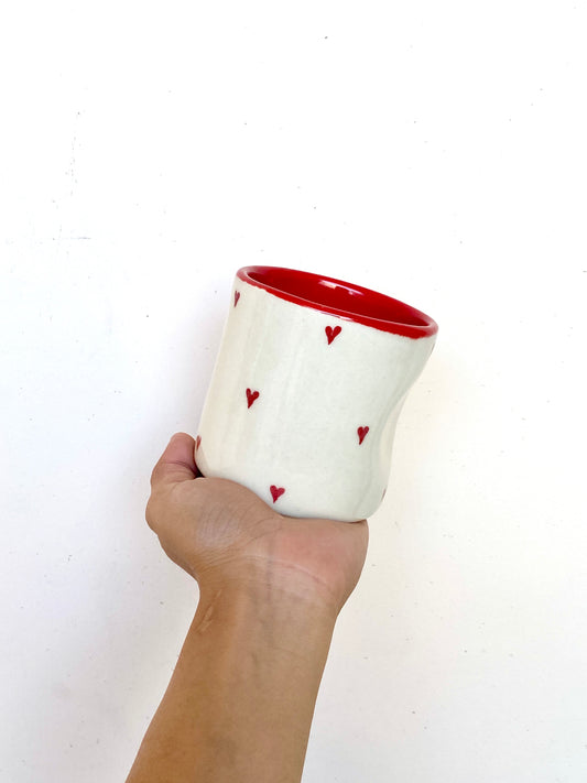 Heart painted Ceramic Glass