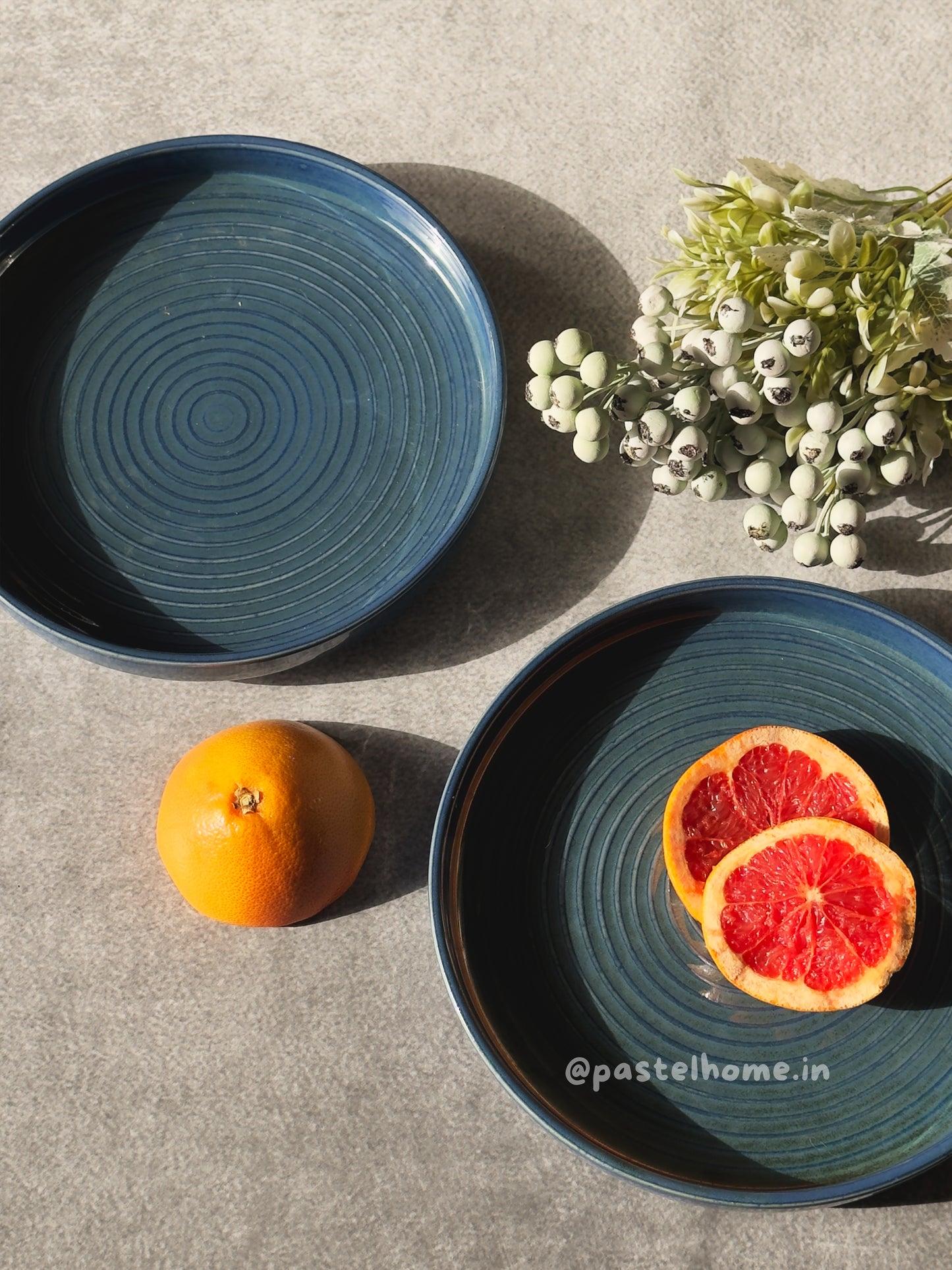 Blue Ceramic Meal/Pizza Plate | Buy 1 Get 1 Free
