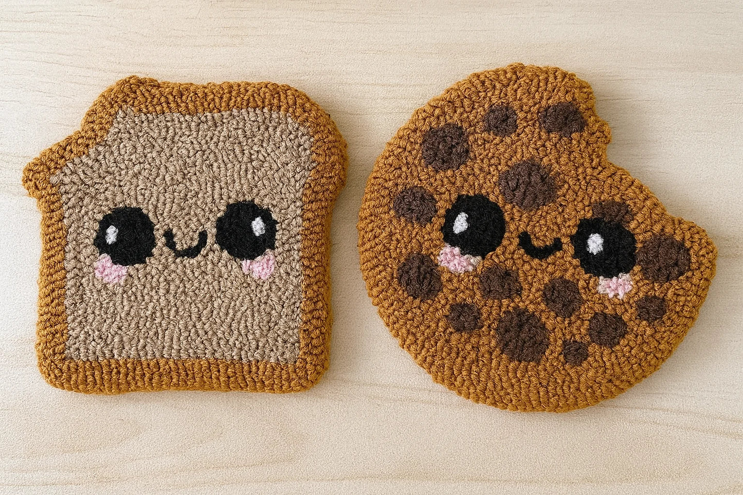 Bread & Cookie Best Friends forever Mug Rug- set of 2