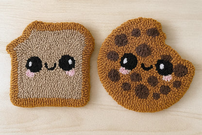 Bread & Cookie Best Friends forever Mug Rug- set of 2