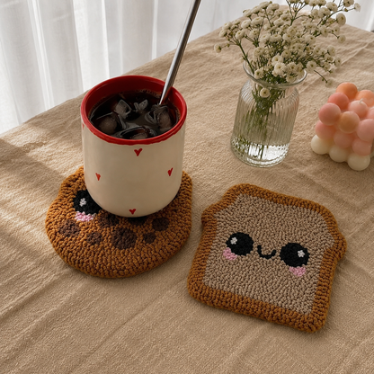 Bread & Cookie Best Friends forever Mug Rug- set of 2