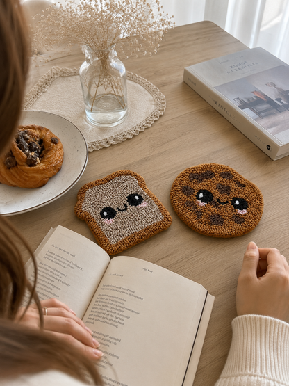 Bread & Cookie Best Friends forever Mug Rug- set of 2