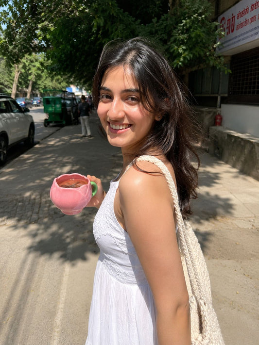 Pink Tulip shape Mug