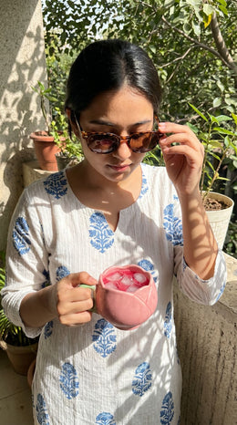 Pink Tulip shape Mug