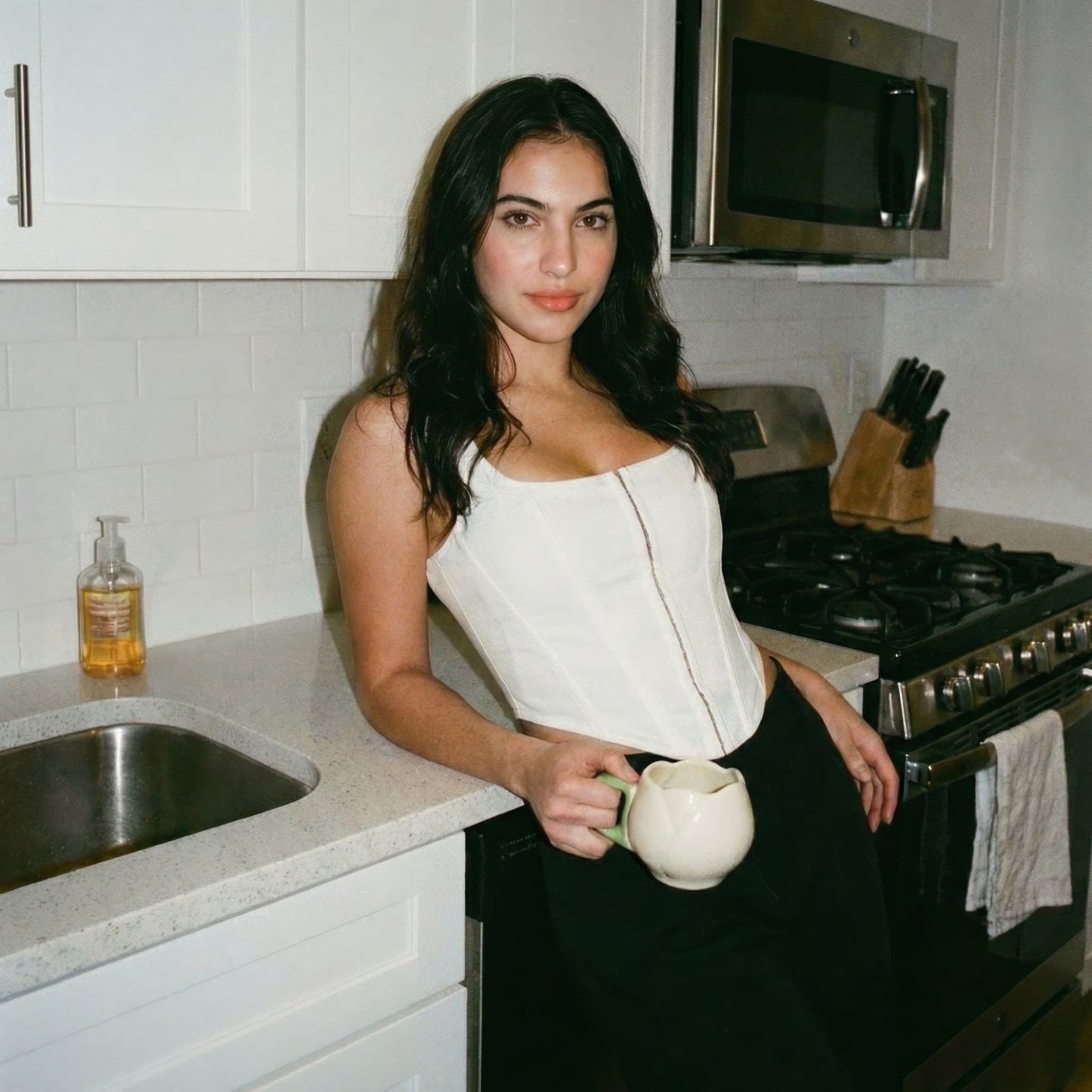 White Tulip shape Mug