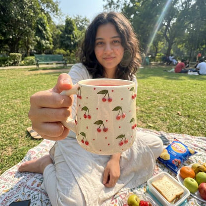 Cherry Embossed Mug 🍒