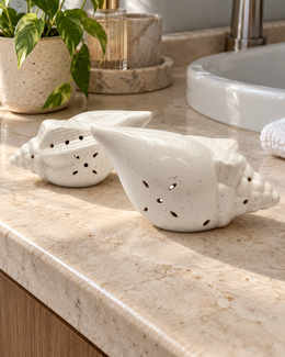 Conch Shape Electric Ceramic Aroma Diffuser — styling display; sold individually