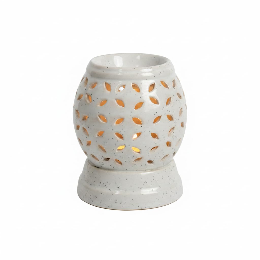 Round Cutwork Electric Ceramic Aroma Diffuser - product view