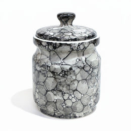 Black Marble Ceramic Pickle Jar - 1200 ml - product view
