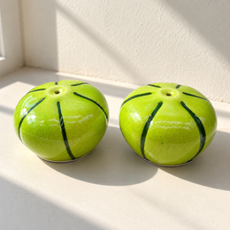 Melon Ceramic Salt and Pepper Shakers - Set of 2 - additional product view
