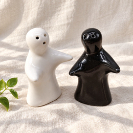 Ghost Ceramic Salt and Pepper Shakers - Set of 2 - product view