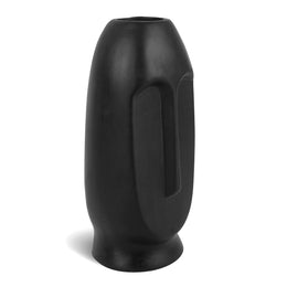 Black Sculptural Face Ceramic Vase - additional product view