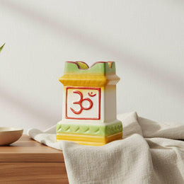 Hand-Painted Tulsi Ceramic Planter - home lifestyle view