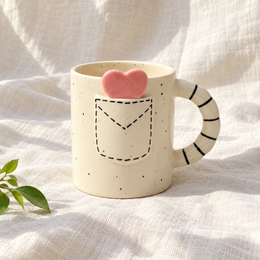 Pocket Heart Ceramic Mug - product view