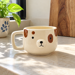 Dog Face Ceramic Mug - home lifestyle view