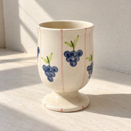 Blue Berry Ceramic Goblet - additional product view