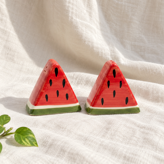Watermelon Ceramic Salt and Pepper Shakers - Set of 2 - product view
