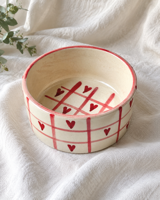 Heart and Line Breakfast Bowl — off-white drape