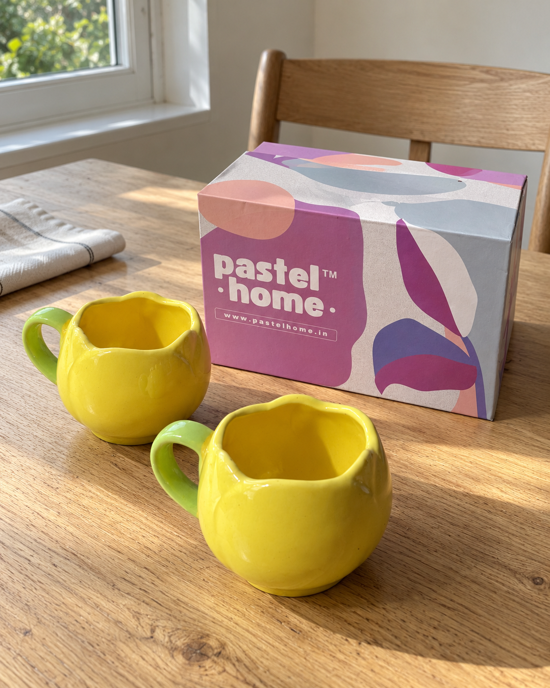 Pastel Home Gift Box - Yellow Tulip Mugs only (set of 2) — home lifestyle