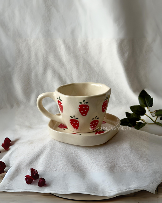 Strawberry Mug and Desert Plate (Set) 🍓